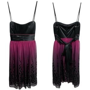 Whimsigoth Y2K City Triangles Babydoll Mini Dress Small Purple Black HOCO Event